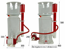 画像をギャラリービューアに読み込む, Bubble King Supermarin 200 RDX dimensions diagram｜本体寸法 580mm × 400mm × 300mm｜大型水槽用スキマー
