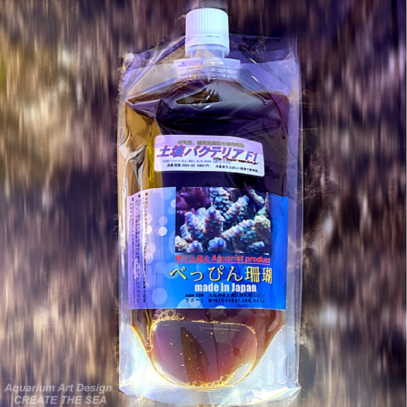 土壌バクテリアF1 300ml 海水水槽用バクテリア剤 立ち上げ・水質安定・コケ対策 サンゴ・海水魚用 日本製 CREATE THE SEA
